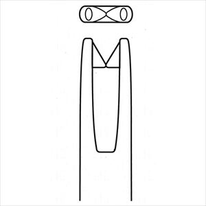 エルプ婦人科用角針 バネ穴 NO．8 10イリ 縫合針 25-3420-08No.８【秋山製作所】(AS8D)(25-342