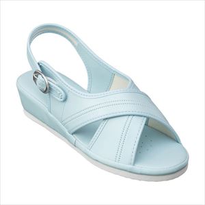 クロスタイプサンダル S 21．5-22．0CM ナースサンダル 25-3437-00Sサイズサックス(FR-408)(25-