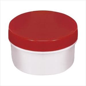 UG軟膏壷80ml（約65g用）白/赤【馬野化学容器】(3-58)(25-3658-00-06)【1単位】(馬野化学容器)[]