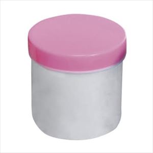 UG軟膏壷125ml（100g用）白/ピンク【馬野化学容器】(3-56)(25-3659-00-05)【1単位】(馬野化学容器)