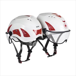 DMAT用クリアーバイザーヘルメット NA-21010 DMAT用装備品 25-3672-00ー【ノルメカエイシア】(NA-21